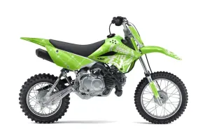 Kawasaki KLX110 Dirt Bike Graphic Kit - 2010-2025 Silver Star - Reloaded Green