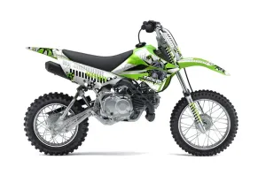 Kawasaki KLX110 Dirt Bike Graphic Kit - 2010-2025 Toxicity Green