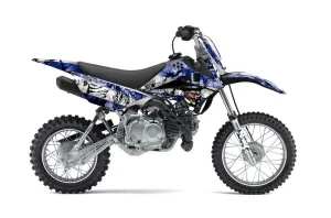 Kawasaki KLX110L Dirt Bike Graphic Kit - 2010-2025 Mad Hatter Blue