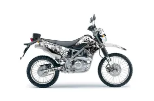 Kawasaki KLX125 D Tracker Dirt Bike Graphic Kit - 2010-2016 Reaper White