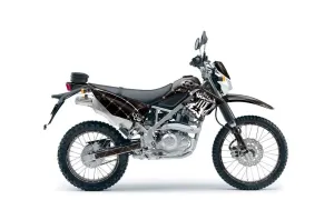 Kawasaki KLX125 D Tracker Dirt Bike Graphic Kit - 2010-2016 Silver Star - Reloaded White