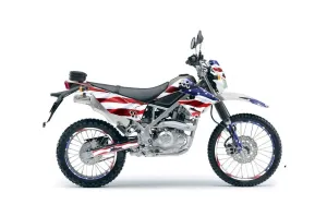 Kawasaki KLX125 D Tracker Dirt Bike Graphic Kit - 2010-2016 Stars and Stripes Red White & Blue