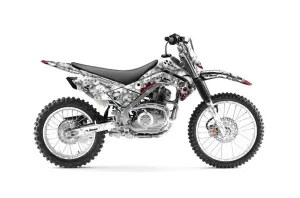 Kawasaki KLX140 Dirt Bike Graphic Kit - 2008-2019 Bone Collector White
