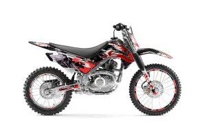 Kawasaki KLX140 Dirt Bike Graphic Kit - 2008-2019 Street Star Red