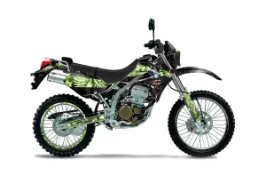 Kawasaki KLX250 Dirt Bike Graphic Kit - 2004-2007 Mad Hatter Green