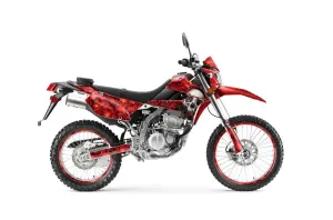 Kawasaki KLX250 Enduro Dirt Bike Graphic Kit - 2008-2018 Bone Collector Red