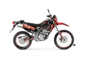 Kawasaki KLX250 Enduro Dirt Bike Graphic Kit - 2008-2018 Mad Hatter Red