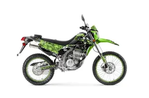 Kawasaki KLX250 Enduro Dirt Bike Graphic Kit - 2008-2018 Reaper Green