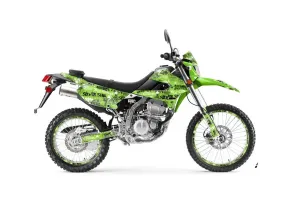 Kawasaki KLX250 Enduro Dirt Bike Graphic Kit - 2008-2018 Silver Star - Silverhaze Green