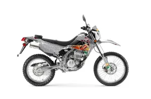 Kawasaki KLX250 Enduro Dirt Bike Graphic Kit - 2008-2018 Vegas Baller Silver