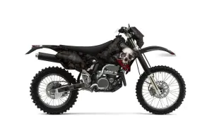 Kawasaki KLX400 Dirt Bike Graphic Kit - 2000-2016 Bone Collector Black