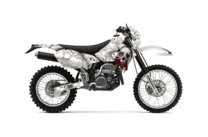 Kawasaki KLX400 Dirt Bike Graphic Kit - 2000-2016 Bone Collector White