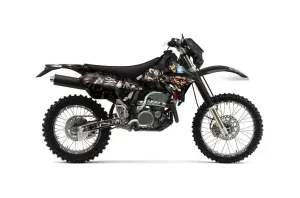 Kawasaki KLX400 Dirt Bike Graphic Kit - 2000-2016 Mad Hatter Black