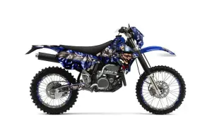 Kawasaki KLX400 Dirt Bike Graphic Kit - 2000-2016 Mad Hatter Blue