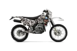 Kawasaki KLX400 Dirt Bike Graphic Kit - 2000-2016 Mad Hatter White