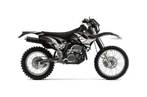 Kawasaki KLX400 Dirt Bike Graphic Kit - 2000-2016 Tribal Flames Silver