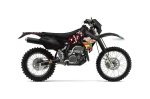 Kawasaki KLX400 Dirt Bike Graphic Kit - 2000-2016 Vegas Baller Black