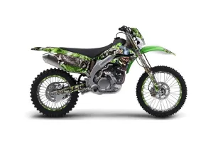 Kawasaki KLX450 Enduro Dirt Bike Graphic Kit - 2008-2022 Mad Hatter Green