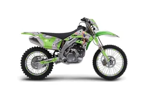 Kawasaki KLX450 Enduro Dirt Bike Graphic Kit - 2008-2022 T Bomber Green