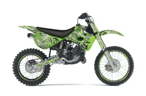 Kawasaki KX100 Dirt Bike Graphic Kit - 1995-1997 Deaden Green