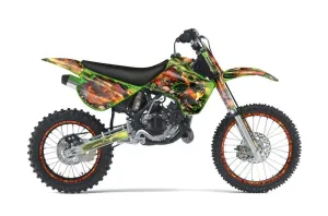 Kawasaki KX100 Dirt Bike Graphic Kit - 1995-1997 Firestorm Green