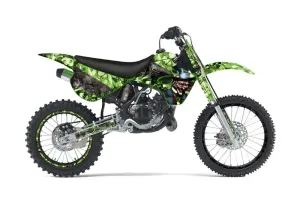 Kawasaki KX100 Dirt Bike Graphic Kit - 1995-1997 Mad Hatter Green