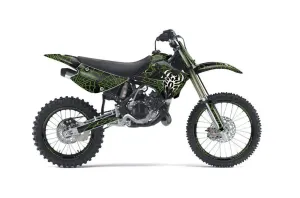 Kawasaki KX100 Dirt Bike Graphic Kit - 2001-2013 Widow Maker Green