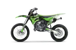 Kawasaki KX100 Dirt Bike Graphic Kit - 2014-2021 Carbon X Green