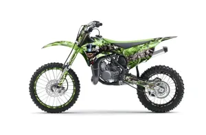 Kawasaki KX100 Dirt Bike Graphic Kit - 2014-2021 Mad Hatter Green