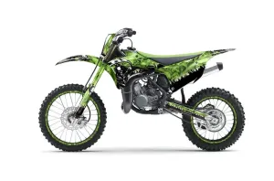 Kawasaki KX100 Dirt Bike Graphic Kit - 2014-2021 Reaper Green