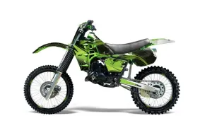 Kawasaki KX125 Dirt Bike Graphic Kit - 1983-1985 Carbon X Green