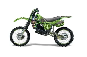 Kawasaki KX125 Dirt Bike Graphic Kit - 1983-1985 Mad Hatter Green