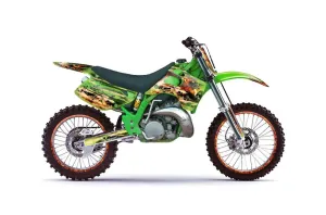 Kawasaki KX125 Dirt Bike Graphic Kit - 1992-1993 Firestorm Green