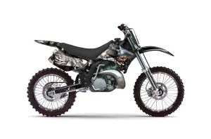 Kawasaki KX125 Dirt Bike Graphic Kit - 1992-1993 Mad Hatter Black