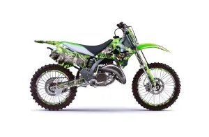 Kawasaki KX125 Dirt Bike Graphic Kit - 1994-1998 Mad Hatter Green