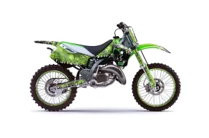 Kawasaki KX125 Dirt Bike Graphic Kit - 1994-1998 Reaper Green