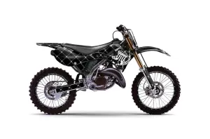 Kawasaki KX125 Dirt Bike Graphic Kit - 1999-2002 Silver Star - Reloaded White