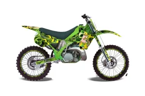 Kawasaki KX250 Dirt Bike Graphic Kit - 1990-1991 Motorhead Mandy Green