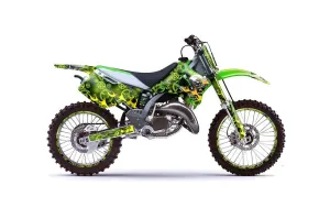 Kawasaki KX250 Dirt Bike Graphic Kit - 1994-1998 Motorhead Green