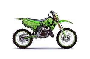 Kawasaki KX250 Dirt Bike Graphic Kit - 1999-2002 Meltdown Green