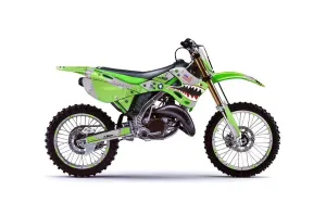 Kawasaki KX250 Dirt Bike Graphic Kit - 1999-2002 P40 Warhawk Green