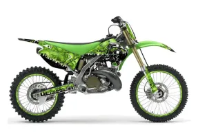 Kawasaki KX250 Dirt Bike Graphic Kit - 2003-2016 Reaper Green