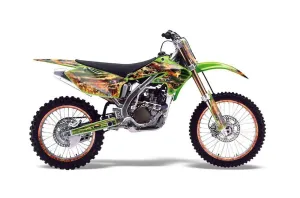 Kawasaki KX250F Dirt Bike Graphic Kit - 2004-2005 Firestorm Green