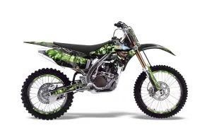 Kawasaki KX250F Dirt Bike Graphic Kit - 2004-2005 Mad Hatter Black