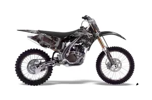 Kawasaki KX250F Dirt Bike Graphic Kit - 2004-2005 Skulls and Hammers Silver