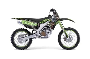 Kawasaki KX250F Dirt Bike Graphic Kit - 2006-2008 Mad Hatter Black