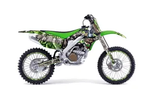 Kawasaki KX250F Dirt Bike Graphic Kit - 2006-2008 Mad Hatter Green