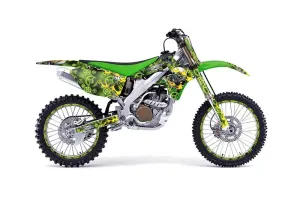 Kawasaki KX250F Dirt Bike Graphic Kit - 2006-2008 Motorhead Green