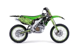 Kawasaki KX250F Dirt Bike Graphic Kit - 2006-2008 Reaper Green