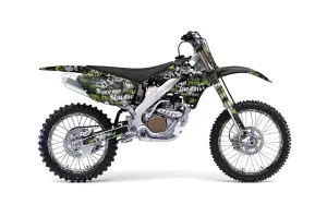 Kawasaki KX250F Dirt Bike Graphic Kit - 2006-2008 Silver Star - Silverhaze Green